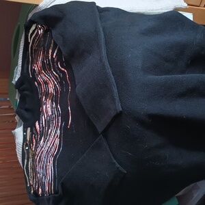 Sequin Sweater (Tunic) Black & Gold